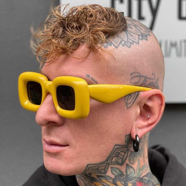 

2023 new bubble expansion sunglasses funny square show street p sunglasses with box, Black