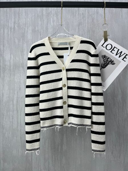 

women's sweaters v-neck long sleeveclassic black and white striped sailor style sweater cardigan, White;black