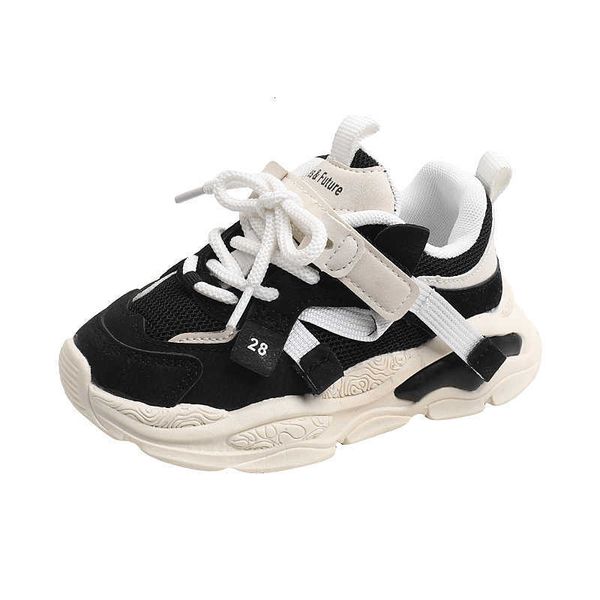

chil1en's dad shoes 2023 spring 1 girls' sports shoes lightweight breathable boys' casual running shoes fashion chil1en', Black