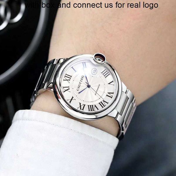 

women watches needle cartiars women fashion watch ballon de swiss balloon ten blue men's mechanical waterproof large dial yb95, Slivery;golden