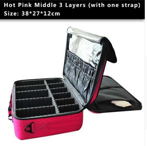 

cosmetic organizer storage bags makeup bag professional artist box larger cute korea suitcase brushes tools case y2302