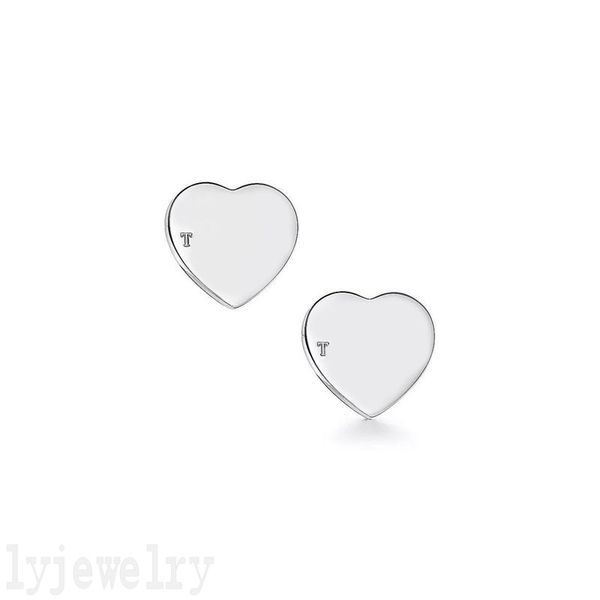 

personality designers earing plated gold stud versatile classical t punk 18k gold alloy heart tag jewlery womens ohrringe please return to l, Golden;silver