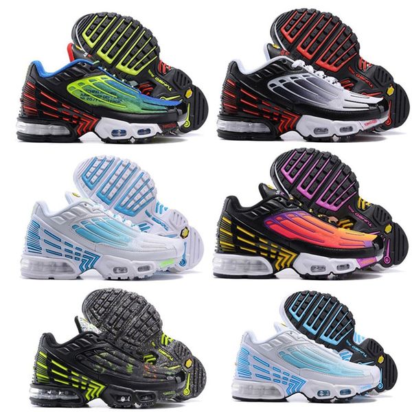 

tn3 baby kids shoes girls and boys quality tennis triple black infant sneakers rainbow athletic & outdoor children sports shoes size 28-35