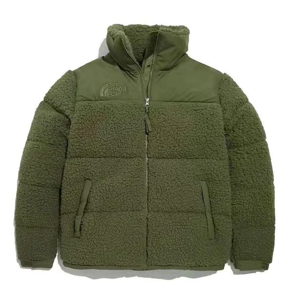 

down parkas women's jackets winter fleece jacket puffer sherpa women faux shearling outerwear coats female suede fur coat men war enik, Black