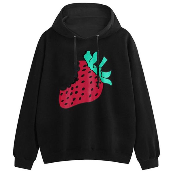 

mens hoodies stylist mens long sleeves cute strawberry print hoodies mens stylist stars streetwear 2 colors m-2xl263t, Black