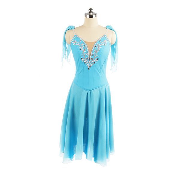 

stage wear ocean blue sliver cupid ballet costume women chiffon skirt professional for girls competition ballet dress jnbl23b, Black;red