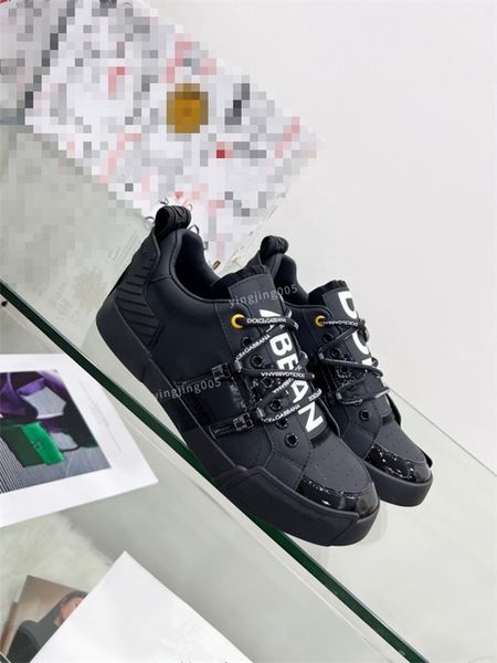 

luxury boots trainer sneakers fashion brand men designer shoes genuine leather sneaker, Black