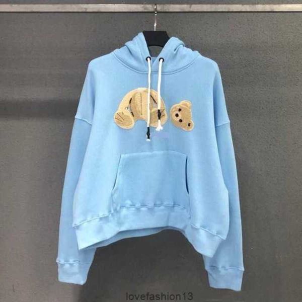 

2023New Sale Fashion Hoodie Broken Sweatshirt Teddy Bear Trendy Terry Explosion Sweater Style Men and Women Size S-xl Suxo, Purple