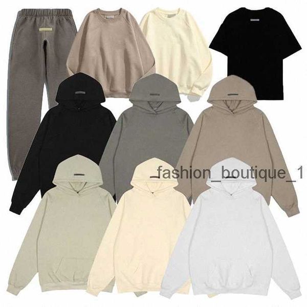 

ess hoodie mens women hoody winter warm designer fear hoodies of god fashion streetwear pullover sweatshirts quality loose hooded9tfem965d1, Black