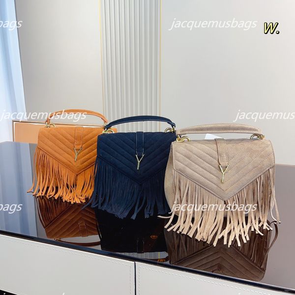 

womens college chain bag with tassel designer luxury leather bags fashion handbag envelope message crossbody handbags size 24-14-8cm