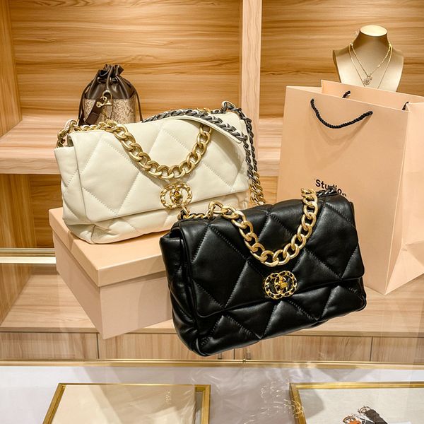 

women designer channel 19 bag handbag 9a quality lambskin with box genuine leather ladies luxury fashion shoulder crossbody tote classic fla