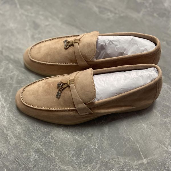 

for special discount shoes desiner loropiana shoes online lp penny women's shoes flat loafer shoes suede pure, Black