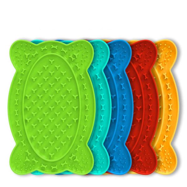 

silicone dog lick mat for dogs pet slow food plate dog bathing distraction silicone-dog sucker food-training pet-feeder supplies