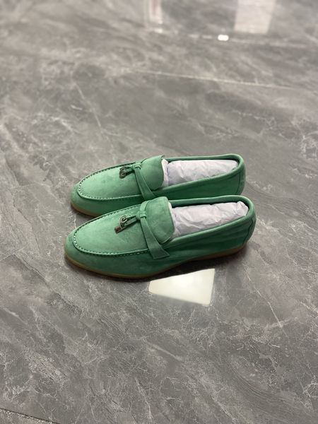 

for special discount shoes italy designer shoes loropiana italian lp lucky shoes cashmere large lazy shoes loafers green, Black