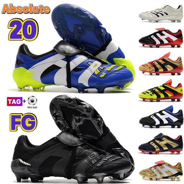 

mens soccer cleats shoes predator absolute 20 accelerator fg electricity triple black blue white volt obsidian gold red football m243d