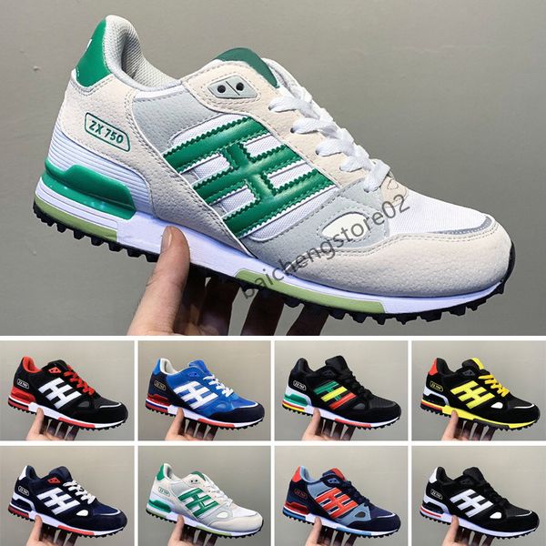 

designer running shoes originals zx750 blue black grey zx 750 for mens and womens athletic breathable sneakers size 36-45 b98