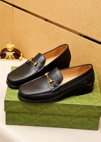 

2023 mens designer dress shoes gentlemen brand travel walk casual comfort flats male fashion business casual loafers size 38-45, Black