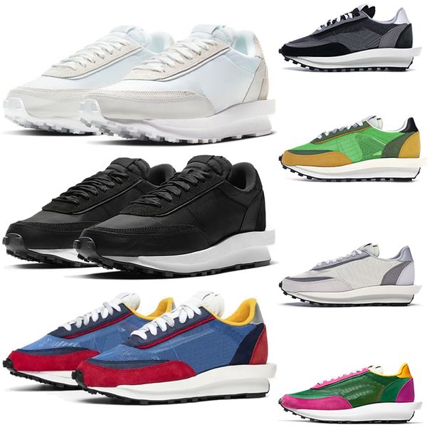 

men waffle running shoes pine green gusto varsity blue nylon black white grey sacais ldv waffle undercover daybreak men women sacai sneakers