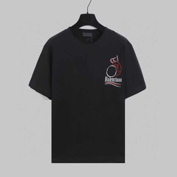 

men's plus tees & polos round neck embroidered and printed polar style summer wear with street pure cotton w011s, Black;brown