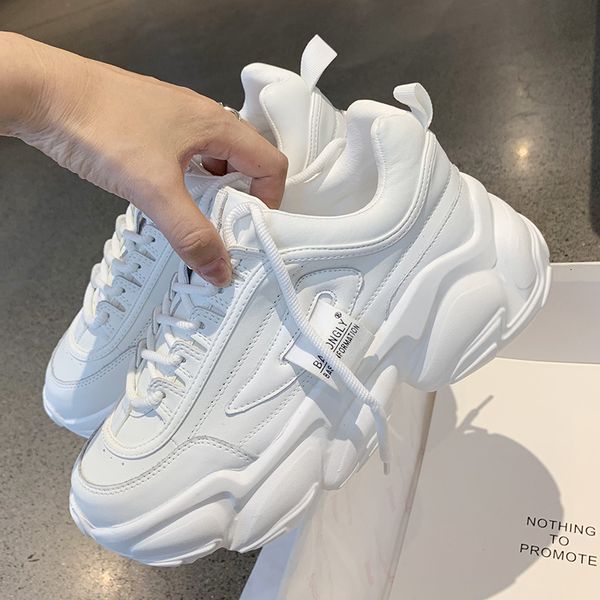 

dress shoes autumn spring summer women's breathable mesh sneakers with increased laces feetsmall casual shoesthick bottom breathable pu, Black
