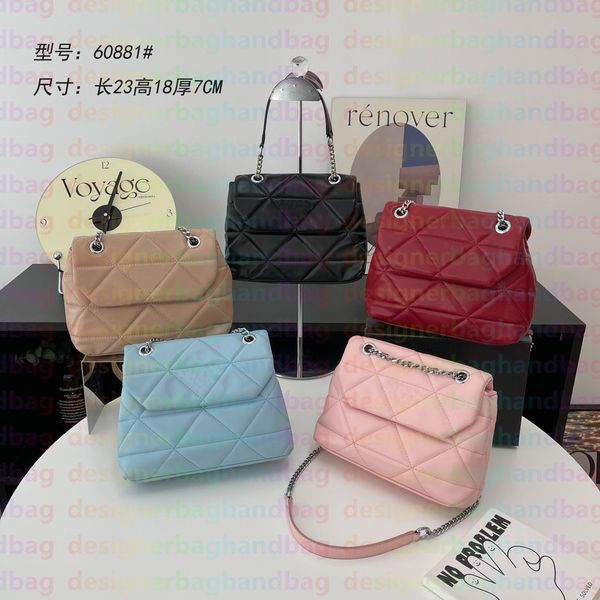 

designer chain bags triangle sign handbags tote crossbody shoulder bag for women luxury genuine leathercasual vintage fashion ladies wallet