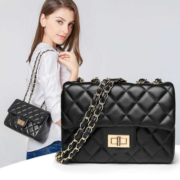 

crossbody bags 2023 new fashion bag women's korean spring summer rhombus chain simple diagonal buckle shoulder bag shoulder handbag 70%