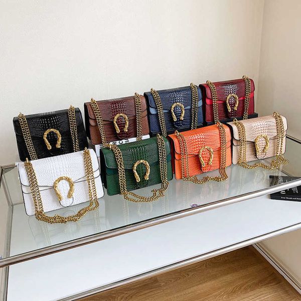 

new 2023 fashion brand bags alligator chain small texture one-shoulder cross-body female bag designer handbags 60% off sale