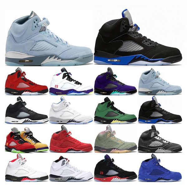 

5s men basketball shoes 5 jumpman anthracite bluebird raging race oreo fired red hyper royal alternate mens sports sneakers traine2034