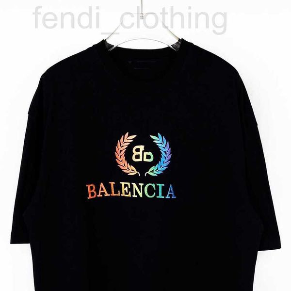 

men's t-shirts designer home wheat rainbow embroidery broken paris band and women's black short sleeve t-shirts vqg4, White;black