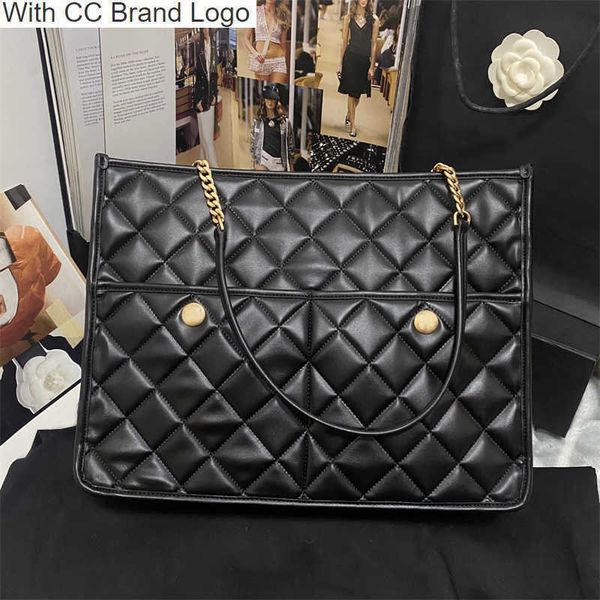 

luxury cc totes 9a fashion large-capacity tote bag 22k designer quilted lady handbag chain shoulder bag causal shopping bag as3500
