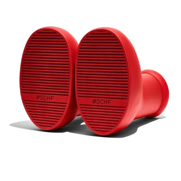 

mschf men women boots astro boy 2023 designer big red boot platform half casual shoe fahion round toes soft leather shoe eur35-45, Black