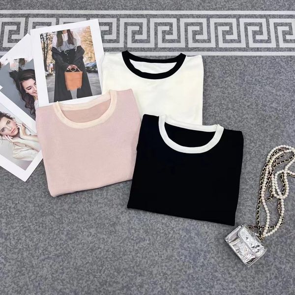 

women's t-shirt t-shirt spring and summer 2023 new fashion crewneck short sleeve t-shirt women loose solid color simple top, White
