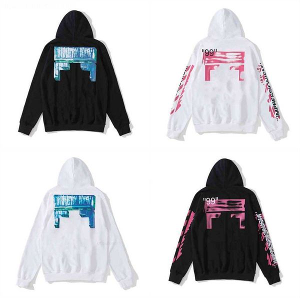 

2022 %60 off style trendy fashion sweater painted arrow crow stripe loose hoodie men's and women's coatjqm1off t-shirts offs white, Black