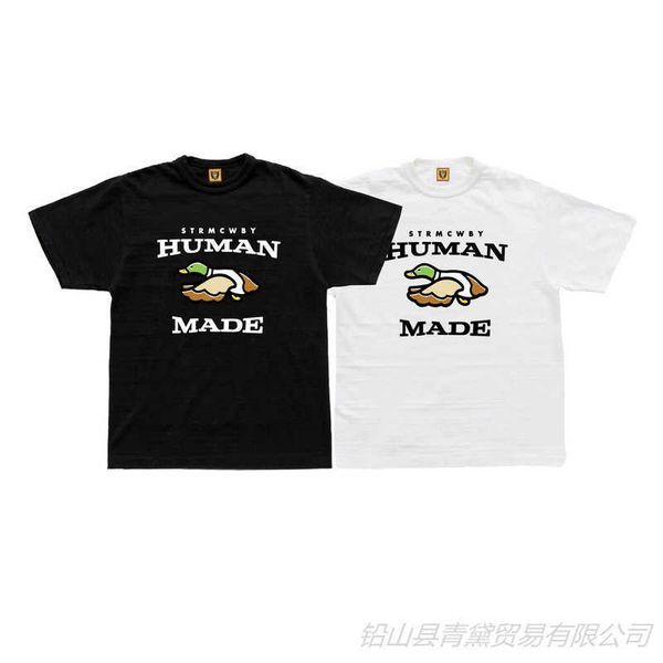 

men's t-shirts human tee made cotton summer 2023 leisure casual wings duck short sleeve t-shirt fashion brand versatile, White;black
