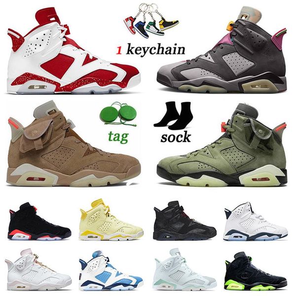 

6 6s vi jumpman basketball shoes mens bordeaux red oreo cactus jack black infrared designer sports sneakers trainers size 36-47234z