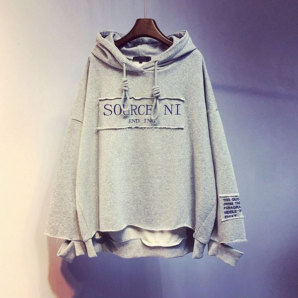 

womens hoodies sweatshirts designer women fashion loose hooded coats spring autumn trendy thin hoodie korean style short jacket personality, Black