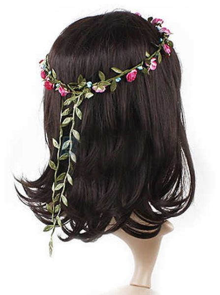 

h07 korean version of seaside bride flower wreath hair band headdress beach headband, Silver