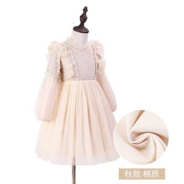 

girls' 1ess spring 1ess 2023 korean version new chil1en's long-sleeved lace princess 1ess girls' foreign puffy gauze skirt, Blue