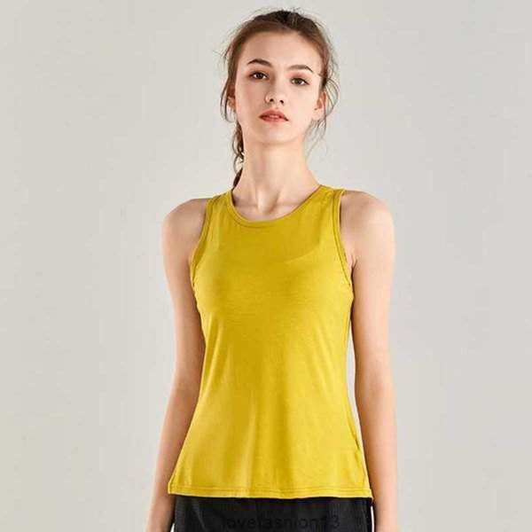

shaping outfit lu yoga vest solid workout backless shirts sports fitness tank women active wear sleeveless gym t shir, White