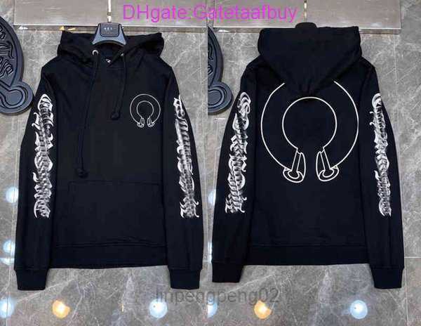 

3a classic mens zipper ch hoodies designer horseshoe sanskrit cross print pullover heart hooded sweatshirts sweater luxury woman jackts fate, Black