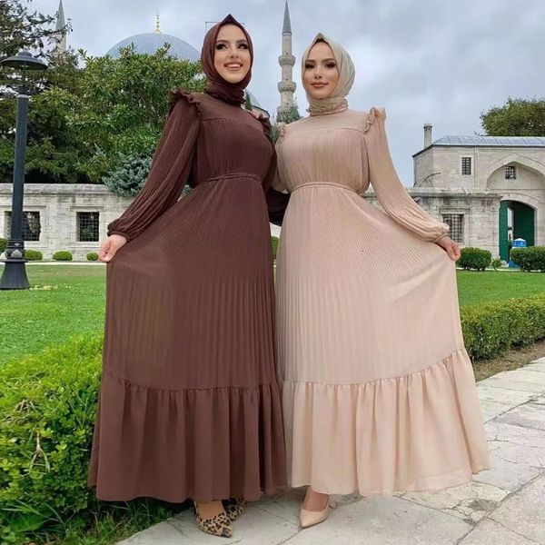 

ethnic clothing modest hijab dress for women autumn abayas muslim solid color turkey pullover fashion loose 230227, Red