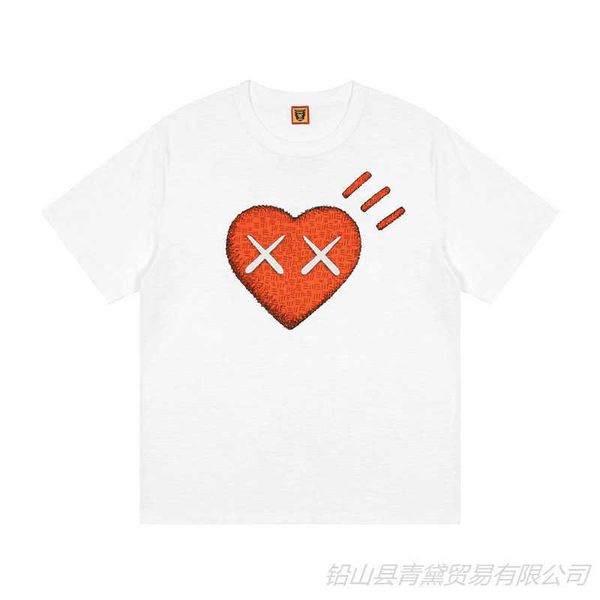 

men's t-shirts human tee made cotton summer 2023 leisure casual love polar bear print short sleeve fashion women's t-shirt, White;black