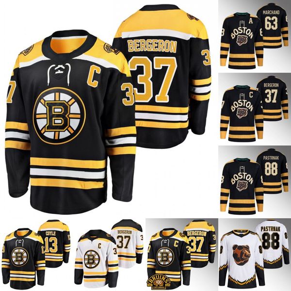 

boston patrice bergeron bruin jersey linus ullmark jeremy swayman david pastrnak brad marchand milan lucic jake debrusk david krejci charlie, Black;red