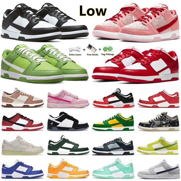 

low mens shoes sneaker sneakers panda white black chlorophyii grey fog unc medium curry grey and royal blue triple pink men women trainers d