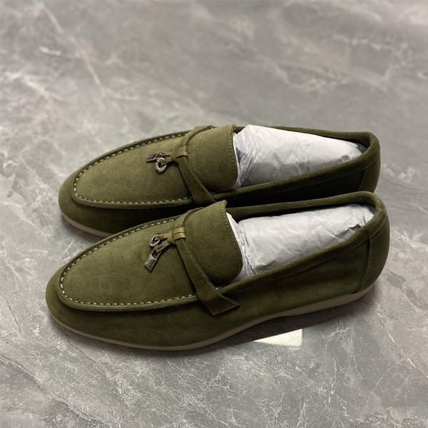 

for special discount shoes designer loropiana shoes loafer for women with leather flat bottom lazy and foreign, Black