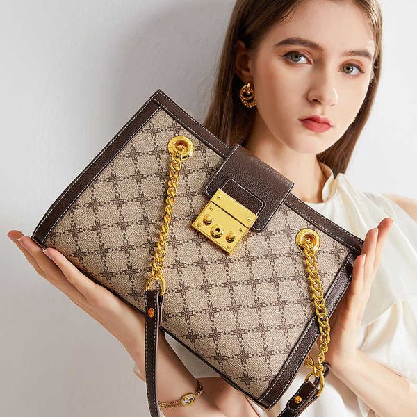

55% off designer bags luxury women's texture shoulder large capacity tote bag versatile chain 2023 new luxury handbags