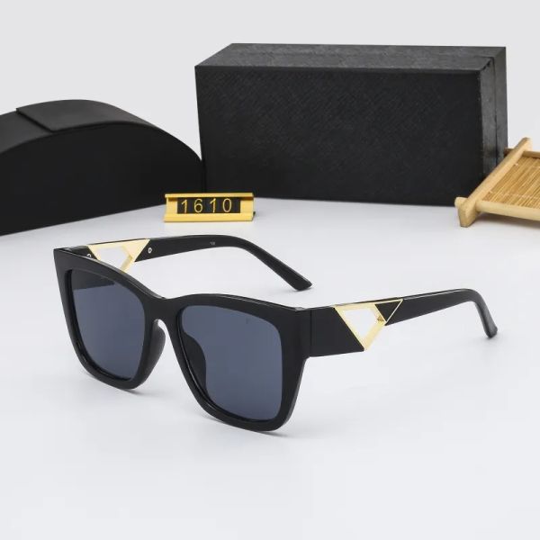 

designer sunglasses new eyeglasses letter pclassic fashion retro sun glasses for woman man sunglass anti-glare uv400 gold and sier, White;black