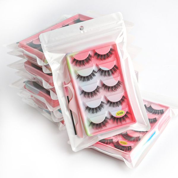 

3d faux mink false eyelashes 10 pairs pack natural long dramatic ultra wispy fluffy eyelash full strips fake eye lash extension makeup tool