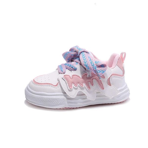 

girls' board shoes low-2023 1 chil1en's shoes spring chil1en's sports shoes large boys' cartoon decorative casual shoes, Black