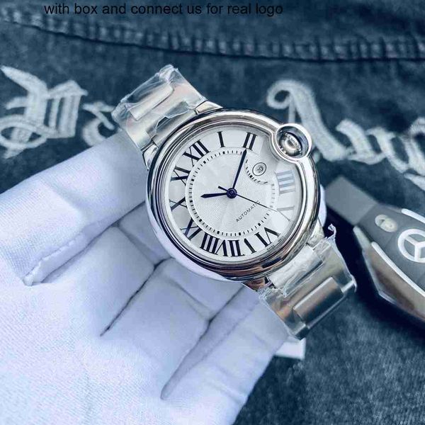 

women watches cartiars women fashion watch ballon de women's sweet high-end fully automatic stainless steel strap business small 1s22, Slivery;golden